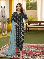 3 Piece - Digital Printed Suit 346
