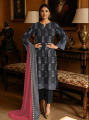 3 Piece -Summer Digital Printed Suit 382