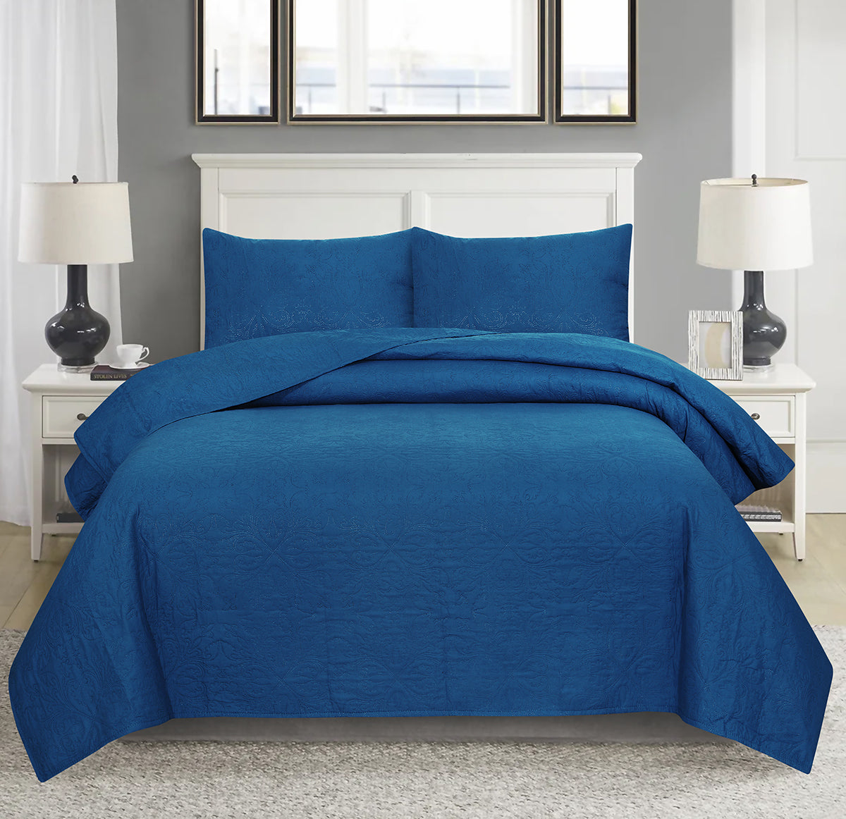 Ultrasonic Quilted Bed Spread 3 Pcs DS# 122