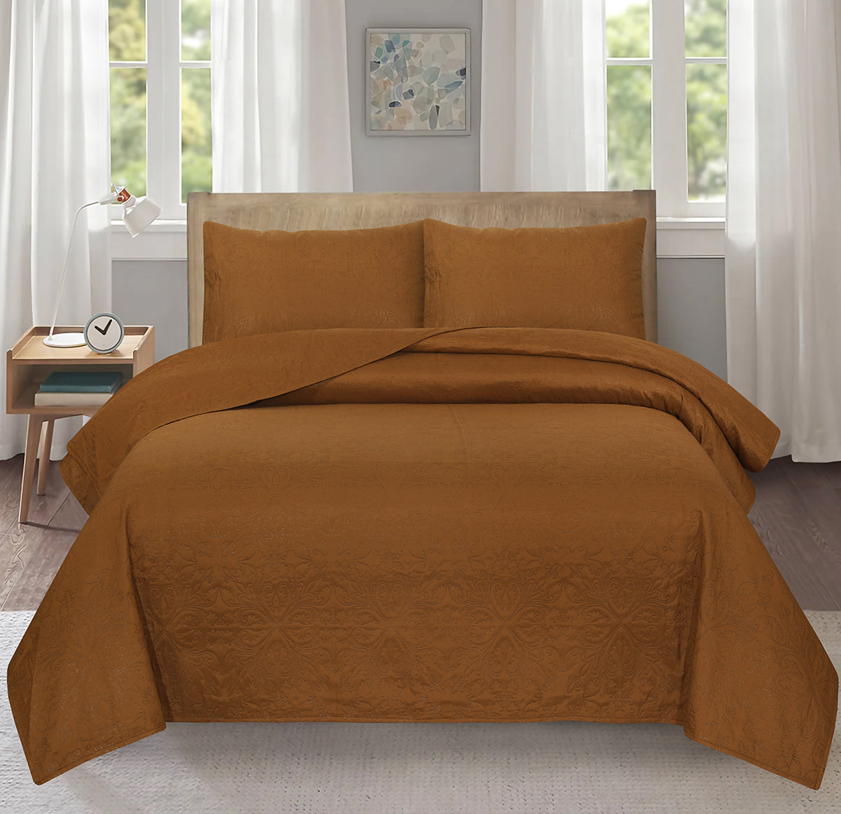 Ultrasonic Quilted Bed Spread 3 Pcs DS# 118