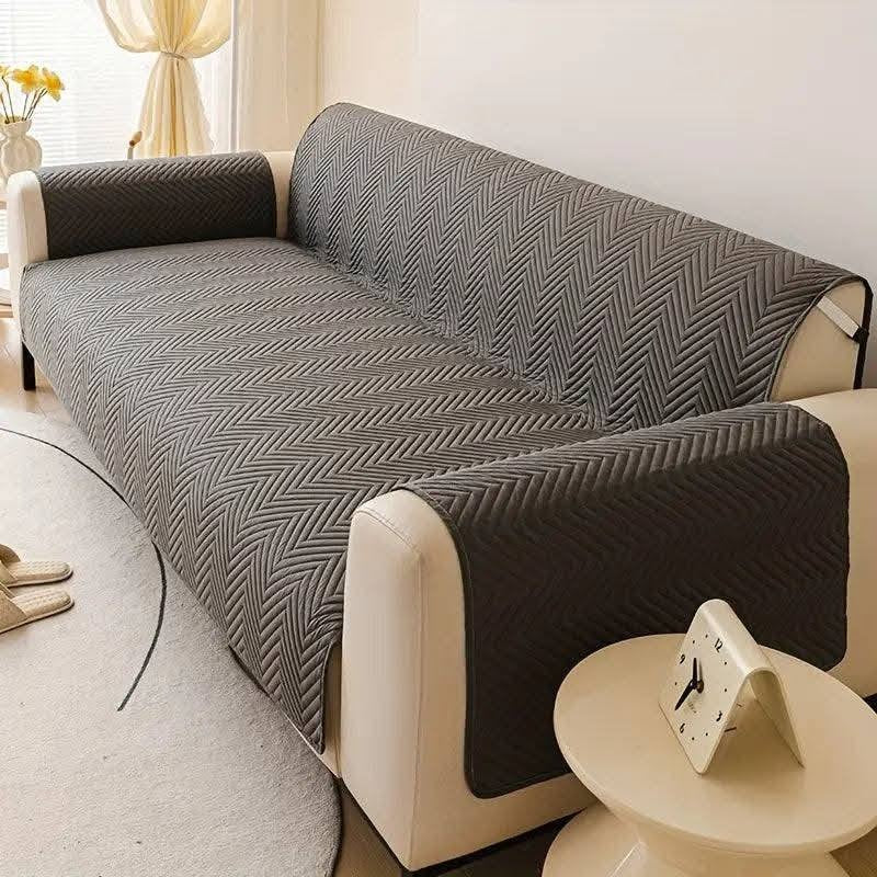 Elegant Ultrasonic Quilted Sofa Cover – Anti Slip DS #121