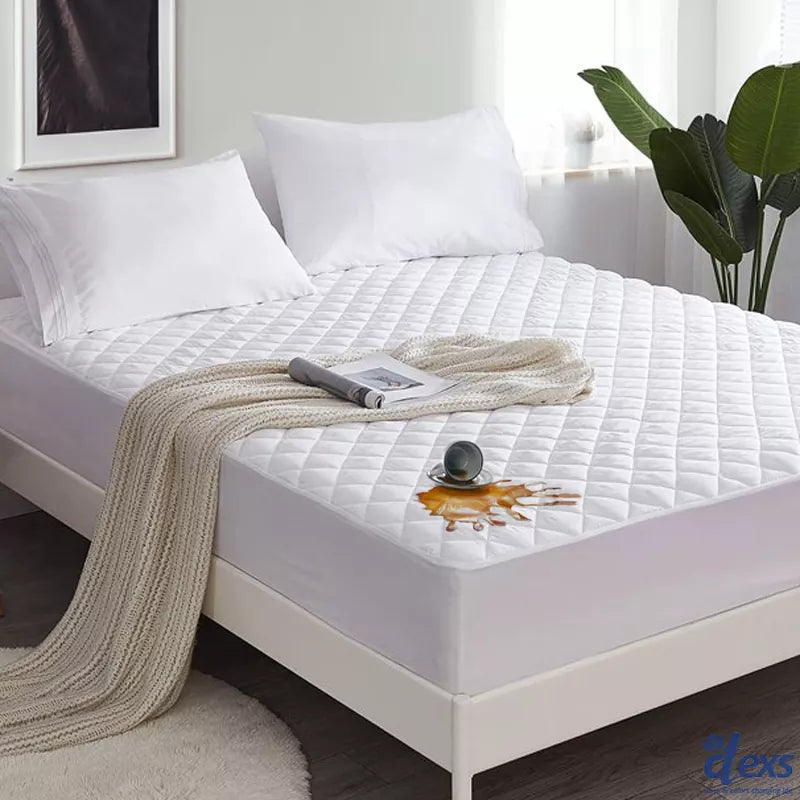 Waterproof Quilted Mattress Protector White