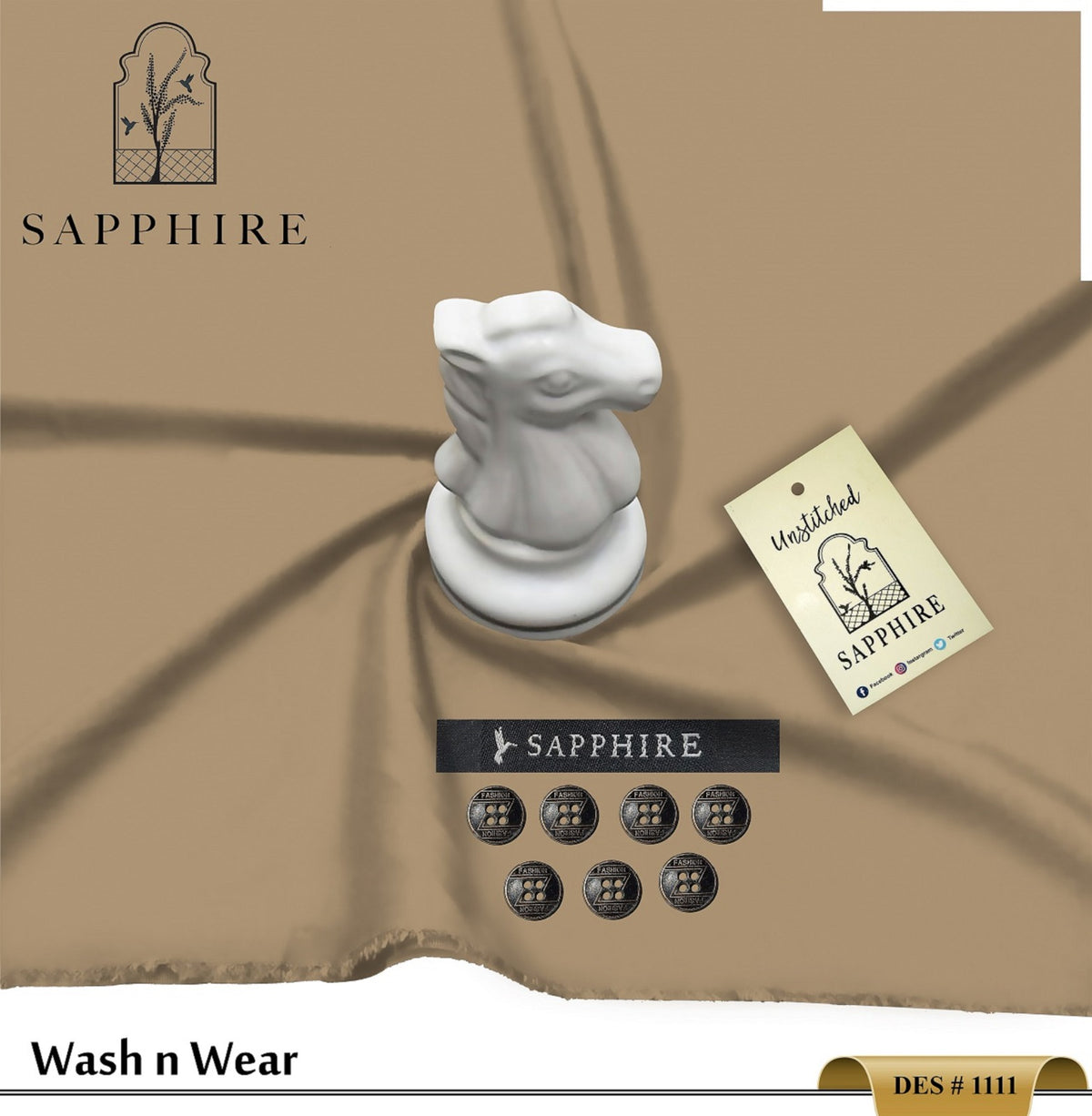 Premium Quality Wash & Wear Unstitched Ds# 134