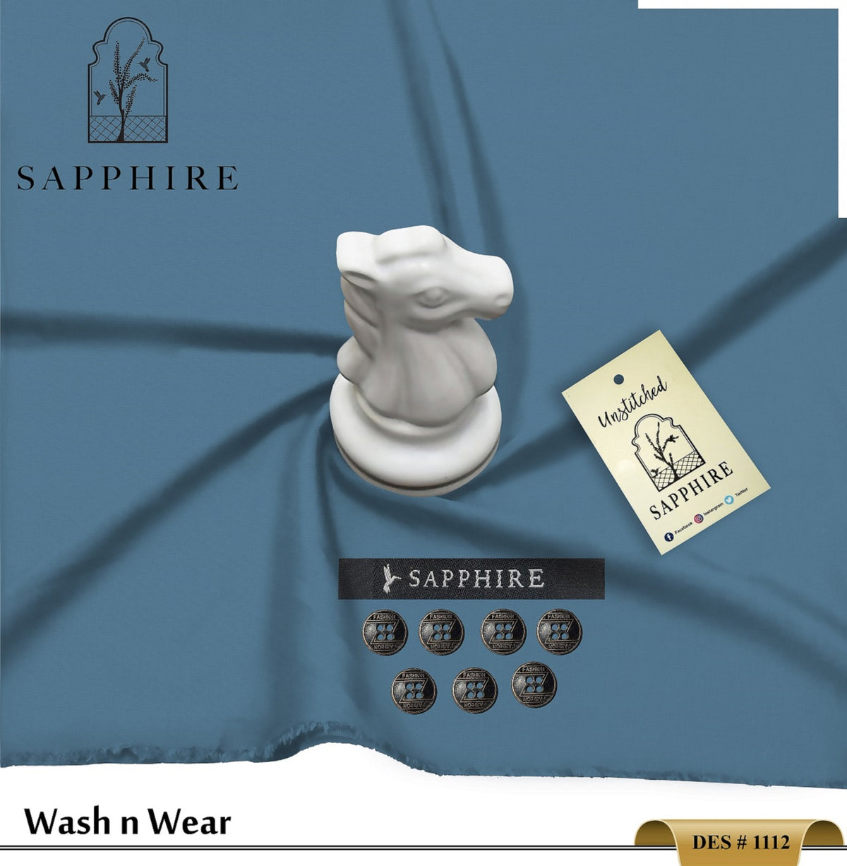 Premium Quality Wash & Wear Unstitched Ds# 136