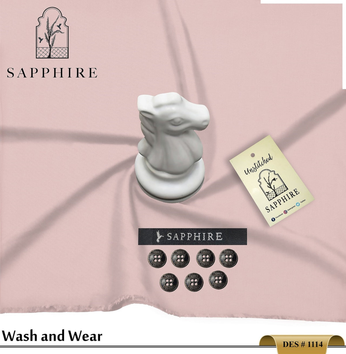 Premium Quality Wash & Wear Unstitched Ds# 133