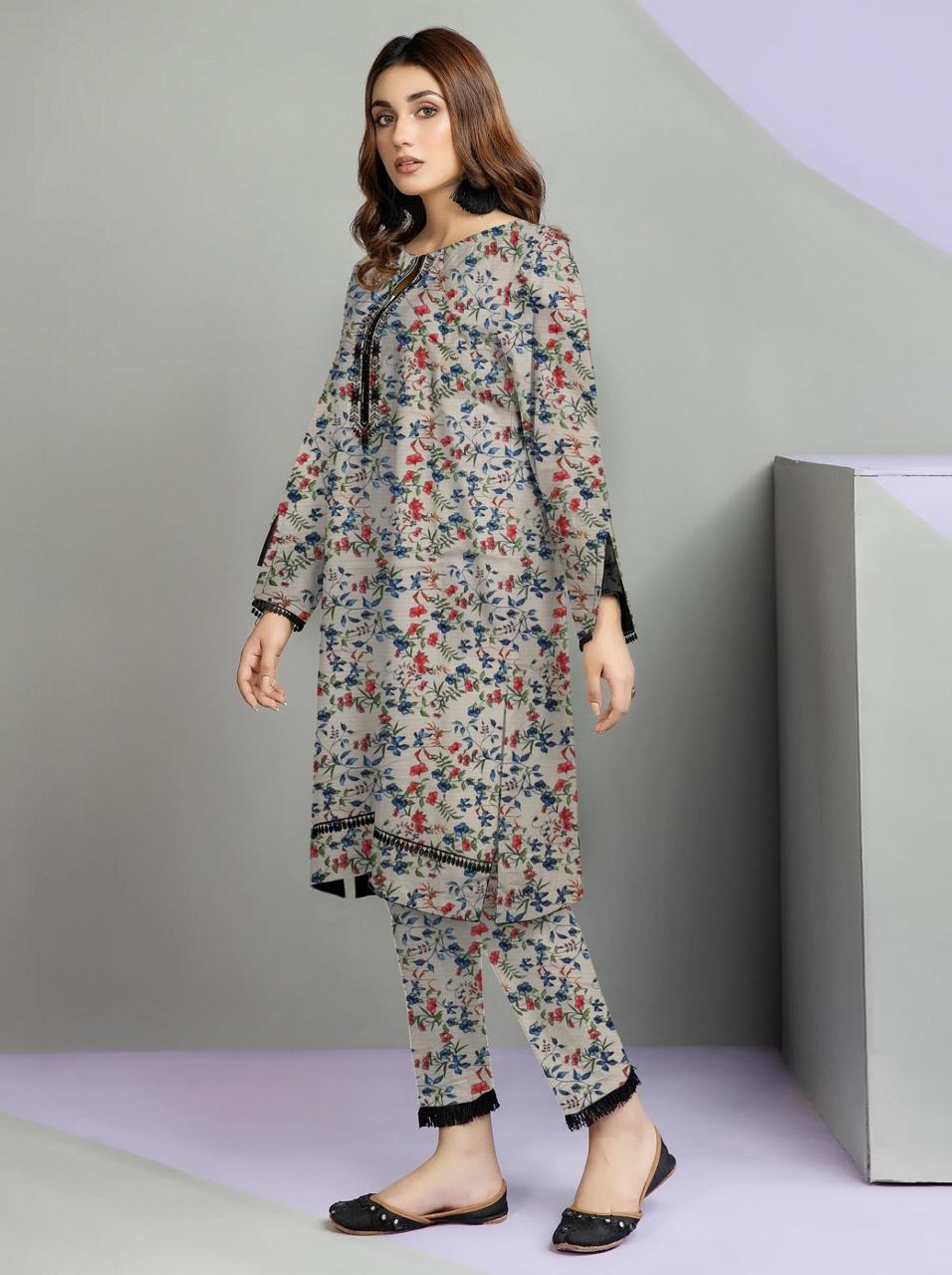 2 Piece Unstitched Cotton Digital Print Ds # 155