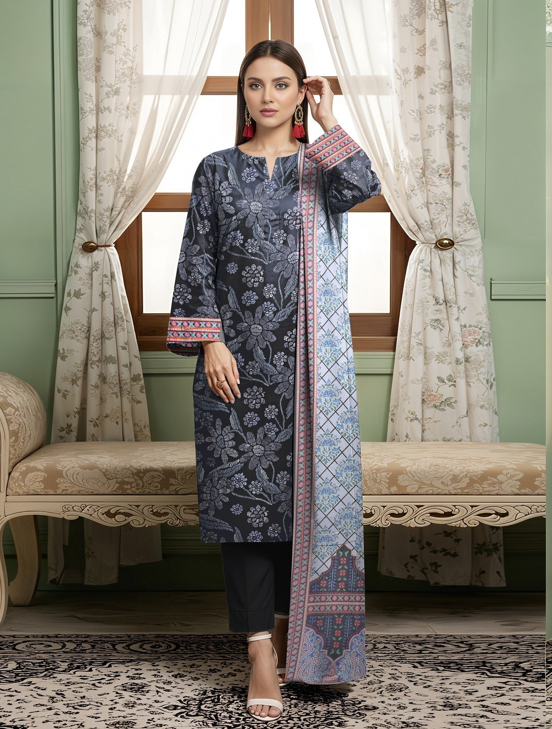 3 Piece - Digital Printed Suit 360
