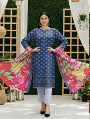 3 Piece - Digital Printed Suit 363