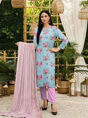 3 Piece - Digital Printed Suit 366