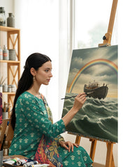 3 Piece - Digital Printed Suit 369